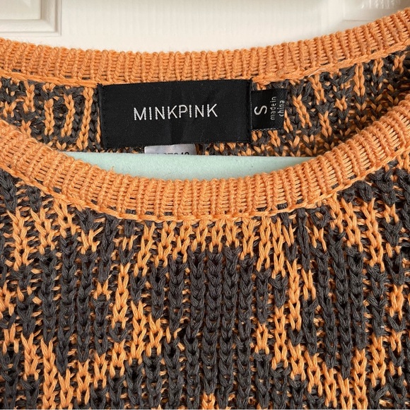 Boho Fall Knit Sweater โข Orange + Charcoal - Picture 3 of 3